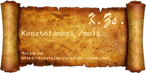 Kosztolánczi Zsolt névjegykártya